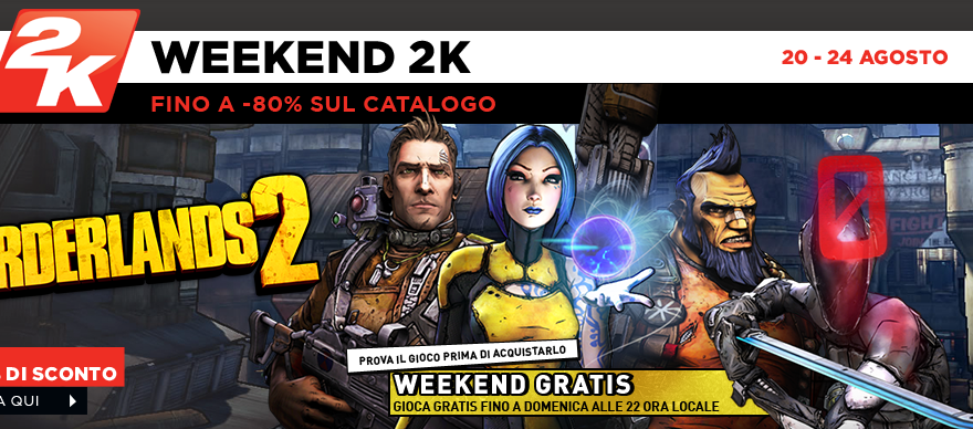 borderlands 2 gratis fino a domenica 24 agosto su steam