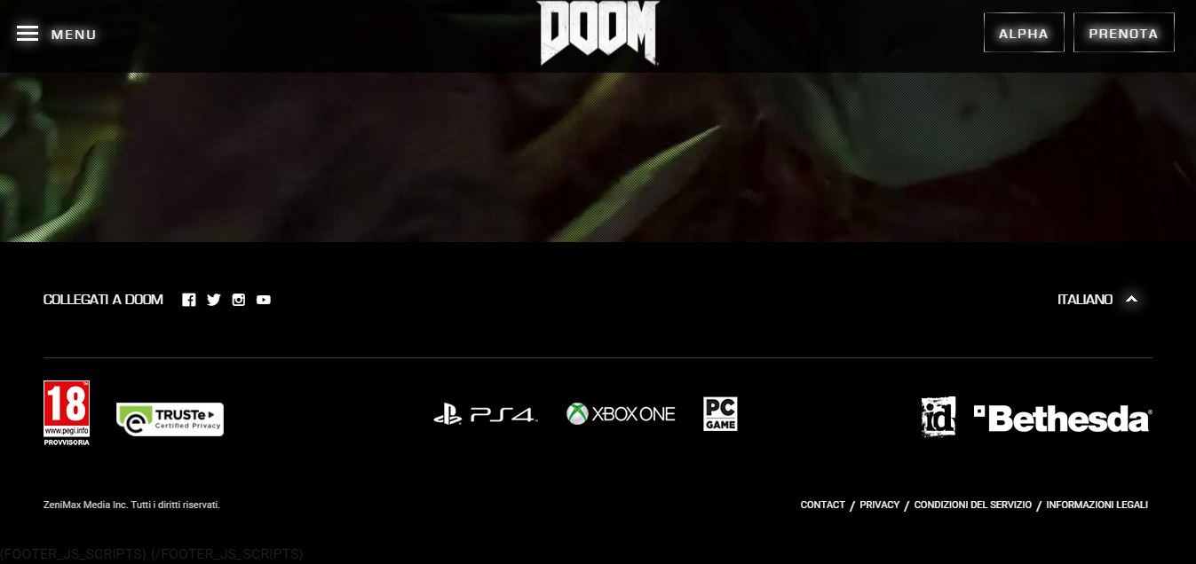 doom official footer beta