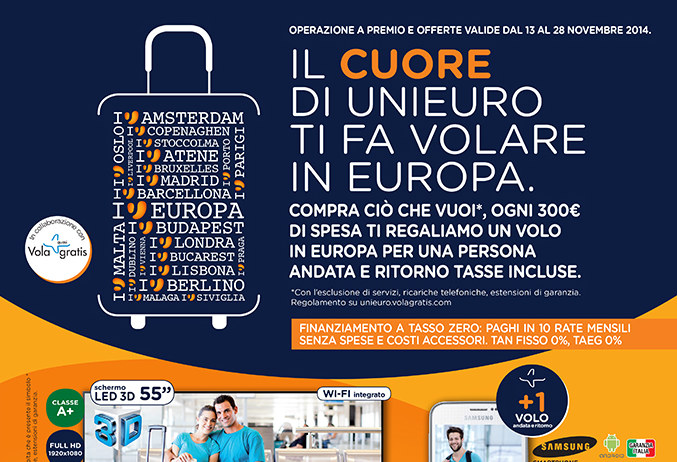 volantino unieuro offerte tech e voli gratis in europa